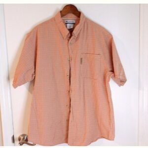 Columbia Button Down Shirt Short Sleeve Plaid Casual Outdoors Mens XXL‎ /#6133